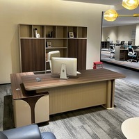 XTXS-06 Bureau de direction moderne de luxe en mélamine avec bordure entièrement scellée, plateau en PVC, certifié CE, fabriqué en Chine
