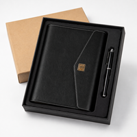 Ensemble de carnets professionnels OEM, fermeture élastique portable, ensemble de carnets en cuir PU, cadeau, usine fiable