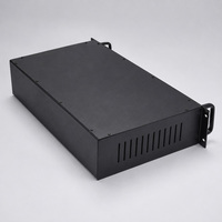 Componentes Electrónicos, Caja Industrial de Aluminio Negra de 19 Pulgadas 2U, con Garantía de Calidad