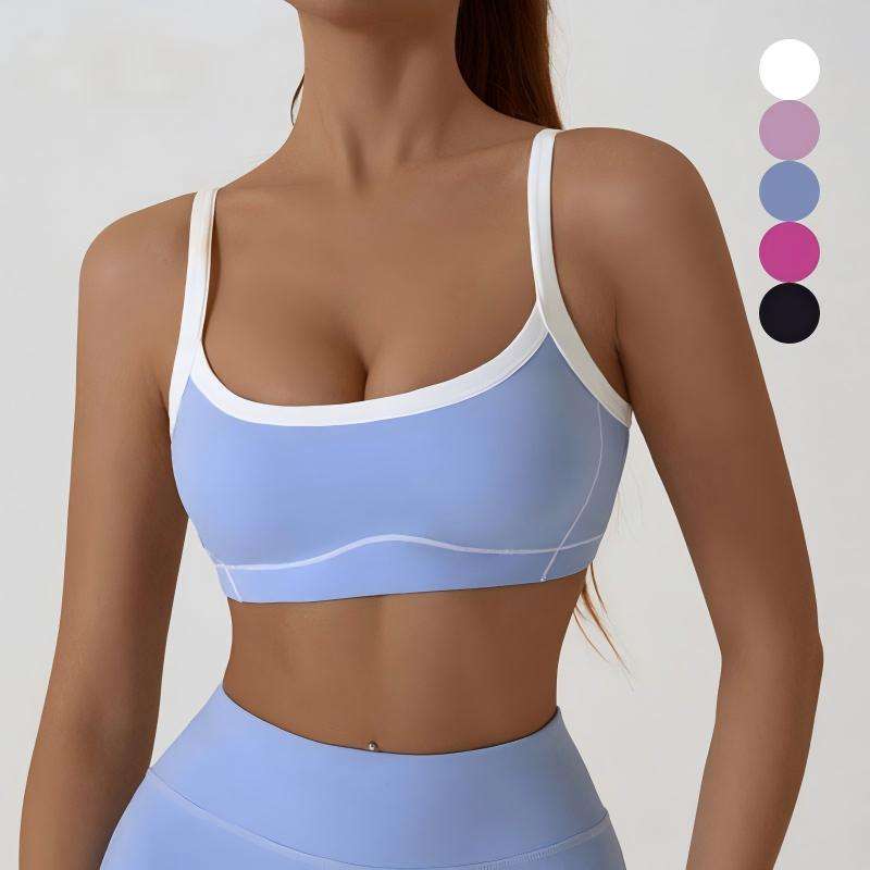 Color Matching Custom Light Quick-Drying Yoga Bra with Cushion Sling Sports Top Gym Running T-shirt Sportswear Fitness Vest