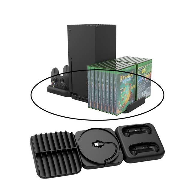 3 in 1 Multifunction Game Kit for Xbox Series X Console Storage Game Disc Charging Stand for Xbox Wireless Controller Wholesale