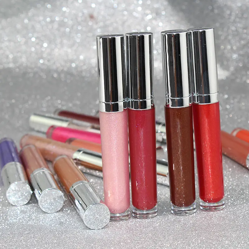 Lipgloss component blue pink gold glow Lip Gloss smudge stick with brush tip vendor