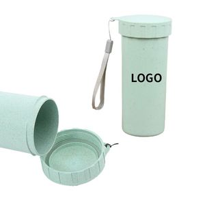 Bouteille d'eau en paille de blé, promotions, bouteille d'eau personnalisée en plastique quatre couleurs pour le bureau - Product Image 1
