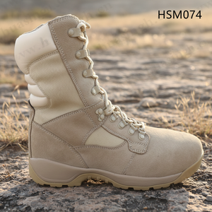 รองเท้าบูทเดินป่า ZYF, Gobi Hiking สี<span class=keywords><strong>ดำ</strong></span>/ทราย รุ่น Marching Boots พร้อมซิปด้านข้าง พื้นรองเท้าทนแรงกระแทกเป็นพิเศษ รองเท้าบูททางยุทธวิธีสำหรับกิจกรรมกลางแจ้ง HSM074 - Product Image 4