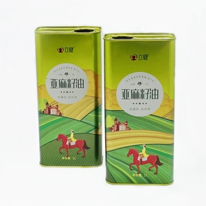 OEM/ODM Boîte en fer blanc rectangulaire vide de 1L pour huile d'olive comestible avec couvercle en plastique - Product Image 2