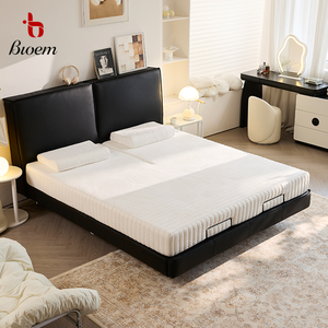 Lit intelligent en cuir King Size, couleur personnalisable, modes de réglage multiples, prévention du ronflement, sommeil réglable, intelligent et électrique - Product Image 1