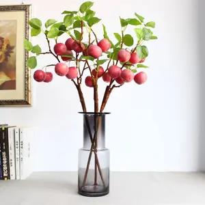 66 см Новая мода горячая Распродажа искусственные фруктовые ветки яблоко для свадебного декора