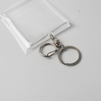Porte-clés en acrylique transparent vierge 2026 – Mini porte-clés créatif pour photos – Étiquettes transparentes à suspendre pour photos – Porte-clés vierges
