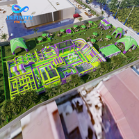 Parc de jeux gonflables commercial clé en main, fabrication sur mesure pour parc d'attractions extérieur