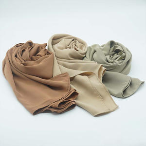 高品质柔软材料头巾麦地那真丝雪纺围巾闪亮奢华头巾穆斯林女性 - Product Image 4