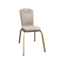 Chaise de banquet en fer forgé de style moderne simple et pliable à dossier haut, de fabrication Silver Horse, luxe léger, éponge, pour hôtel