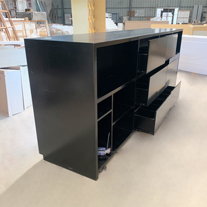 Comptoir de réception moderne en MDF pour salon de beauté, caisse de magasin de vêtements, établissement de formation, éclairage LED, hôtels, immeubles de bureaux - Product Image 4