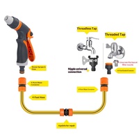 Raccord universel pour robinet de jardin, connecteur d'eau domestique, tuyaux en PE, adaptateur 1/2 pouce 3/4 pouce, installation facile, extension personnalisée