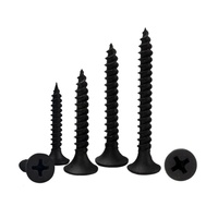 Vis à cloison sèche à tête trompette en acier phosphaté noir, filetage fin, pour plaques de plâtre, système de mesure métrique et impérial