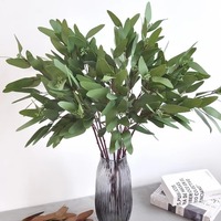 Feuilles d'eucalyptus artificielles personnalisées Real Touch Latex 80cm plante d'eucalyptus artificielle pour la décoration de Noël à la maison