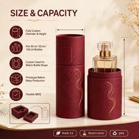Caja de Cartón Biodegradable con Logotipo Personalizado para Perfumes de Lujo, Tubo de Papel para Perfume, Caja Redonda Cilíndrica de Cualquier Tamaño para Regalos de Cosméticos y Velas
