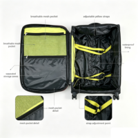 Valise en tissu Oxford résistant à l'usure et robuste, bagage souple renforcé pour expédition internationale