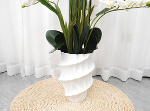 Oh Arts Factory Price Sale Home Decorative Artificial Real Touch Orchids in Ceramic Pot <b>Ornamental</b> Potted Flowers - Product Image 5