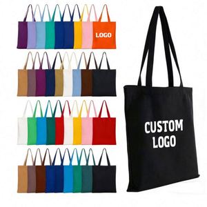 Wholesale Blank Tote for Women <b>Large</b> Capacity Reusable Grocery Cotton Canvas <b>Bags</b> With Logo Custom Promotional <b>Gifts</b> - Product Image 1