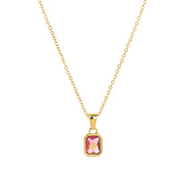 CAIOOCHE acier inoxydable nouveau collier de pierre de naissance Polaris 12 anniversaire cristal étoile clavicule pendentif collier pour femmes fille