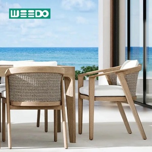 סט ריהוט גן מעץ טיק למלון, סט שולחן אוכל מודרני לווילה, ריהוט חוץ רב מכר - Product Image 1