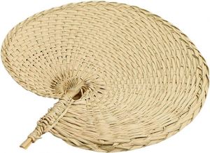 Abanico de Bambú Estilo Chino, Tallado a Mano, para Refrescarse en Verano, de Hoja de Palma Natural y Rafia, Ecológico, Decoración de Pared para el Hogar, Abanicos de Mano - Product Image 3