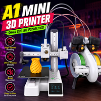 Impresora 3D Original Bamboolab A1 Mini Combo, Impresora FDM de Escritorio para el Hogar, Nivelación Totalmente Automática, Multicolor, Alta Velocidad