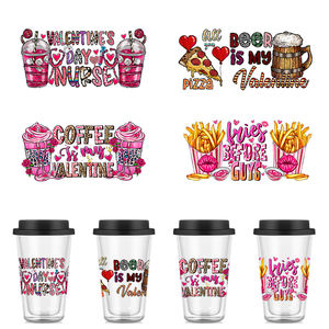 Taza de Café de 350 ml para San Valentín, Taza de Vidrio de Borosilicato de Doble Pared, Vaso Creativo Hecho a Mano, Regalo para Parejas, Hogar, Oficina, Fiesta - Product Image 3