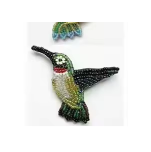 Pendientes de Cuentas de Semillas Tejidos a Mano, Diseño de Flores Multicolores, Joyería Ligera y Moderna para Mujer, de la India - Product Image 2