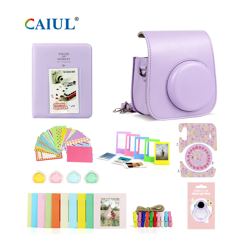 Caiul Camera Case / Photo Album / Photo Frame Bundle for Fujifilm Instax Mini 11 Instant Camera