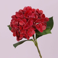 Fleur d'hortensia en soie 50 cm, décoration de mariage, bouquet fait main, réaliste, art floral haut de gamme, fleurs artificielles, fausse verdure