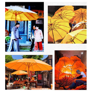 Paraguas de lona Retro de 2,5 metros para exteriores, posadas de estilo antiguo, casas de té, decoración de patio, paraguas de sombra hecho a mano - Product Image 5