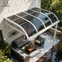 Auvent extérieur manuel en aluminium sur mesure avec panneau en polycarbonate et revêtement anti-UV – Abri durable pour maison résidentielle ou devanture de magasin