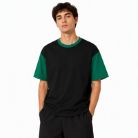 Chemise personnalisée à manches courtes en coton tricoté 100 %, style color block, pour uniforme décontracté de serveur de restauration