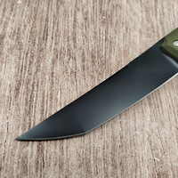 Pisau Taktis Berburu & Survival DIY OEM, Baja Tahan Karat D2, Gagang G10, untuk Berkemah, Ketebalan 4.8mm, Bilah Tetap 21cm
