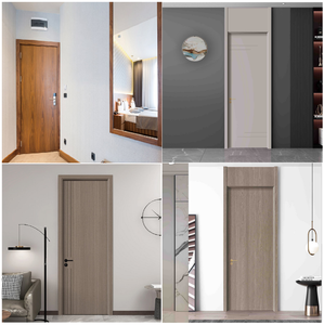 Portas de Quarto Modernas Personalizadas em Madeira com Painel Laminado de PVC e Porta WPC para Interiores de Casas - Product Image 3