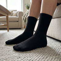 Chaussettes de yoga pour enfants hypoallergéniques à bout ouvert, épaisses, avec impression numérique, en stock, livraison rapide, antidérapantes