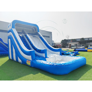 Castillo Inflable Comercial Azul con Tobogán Acuático, Parque Acuático Inflable Gigante con Piscina para Parque Acuático - Product Image 4
