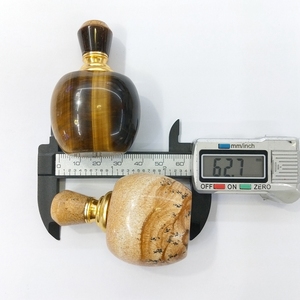 Bottiglia <span class=keywords><strong>di</strong></span> Profumo in Cristallo Naturale Personalizzata, Bottiglia per Oli Essenziali in Howlite, <span class=keywords><strong>Occhio</strong></span> <span class=keywords><strong>di</strong></span> <span class=keywords><strong>Tigre</strong></span>, Agata Pazza, <span class=keywords><strong>Quarzo</strong></span> Rosa per Decorazioni, Gioielli e Regali - Product Image 5