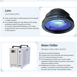 Machine de marquage laser UV avec système rotatif 3V/5V/10V pour marquage de verre et de cristal, refroidisseur d'eau, laser UV pour marquage de verre - Product Image 6