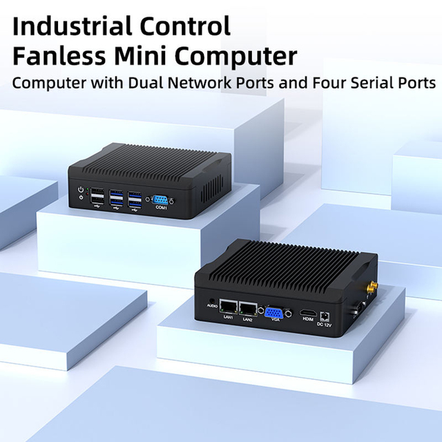 Fanless Industrial PC Intel N5095 Cpu DDR4 16GB RAM M.2 256 512GB SSD 4*COM RS232 Windows/Linux Fanless Industrial Mini PC