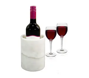 Enfriadores de vino de mármol hechos a mano, Bar, cubo de hielo para champán