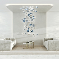 Applique murale LED en verre artistique soufflé à la main pour intérieur, idéale pour salon, chambre, couloir, ou comme éclairage d'ambiance
