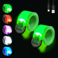 Bracelet en silicone lumineux USB, bracelet LED en silicone, lumière RGB, plusieurs couleurs, plusieurs modes avec flash lumineux, bracelet de fête