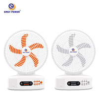 Easypower Nouveau Ventilateur de Table Électrique à Lumière, Mini, Rechargeable, Alimenté par Énergie Solaire, avec Fonction Haut-parleur et Chargement AC/DC, Prix de Gros Abordable