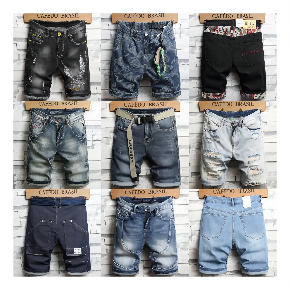 Pantalones vaqueros de mezclilla para hombre, pantalones cortos de mezclilla de verano de alta calidad, pantalones vaqueros para hombre, pantalones cortos casuales personalizados para jóvenes