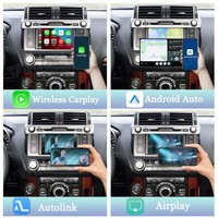 Boîtier décodeur multimédia portable Viknav pour tableau de bord, compatible CarPlay intégré, pour mise à niveau du système Linux OEM de Toyota Prado 2014-2017