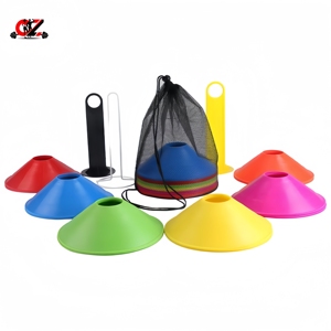 CZFIT 2026 NEW Wholesale Cheaper Custom Color PE Durable Cones Sports Football Training Agility Marker Disc Soccer Cones Unisex - Product Image 1
