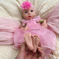 Realistische Lebensechte Silikon-Reborn-Puppen Weicher Vollsilikon-Körper Echte Berührung Handgefertigte Anatomisch Korrekte Puppe Geschenk für Mädchen