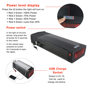 Batterie lithium-ion pour vélo électrique de type porte-bagages arrière personnalisé 36V <span class=keywords><strong>48V</strong></span> 10Ah <span class=keywords><strong>13Ah</strong></span> pour vélo électrique 800w - Product Image 6